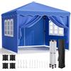 LIFERUN Gazebo 3x3,Gazebi Pieghevole,Tenda Giardino Pieghevole Impermeabile,Tenda per Feste,Tenda Gazebo con 4 Pareti Laterali, Padiglione Giardino Protezione UV 50+,Per il Campeggio,Festival (Blu Navy)