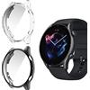 ToVioc Cover per Amazfit GTR 3 Pro/GTR 3 - Nero & Trasparente | [2 Pezzi] Anti-Graffio Custodia Full Protezione Shell, TPU Cover con Pellicola Protettiva per Amazfit GTR 3/GTR 3 Pro
