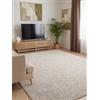 ELLE Decoration Rocco - Tappeto in tessuto piatto, lavabile in lavatrice, effetto lana, durevole e sostenibile, moderno, look skandi, per soggiorno, sala da pranzo, camera da letto, corridoio, crema,