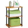 Furinno Scaffali senza Attrezzi Light Cherry/Black Tubi tondi