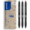 PILOT - Set di 3 FriXion Ball 07 Plus - Penna Roller Cancellabile - Penna Retrattile e Ricaricabile - Nero, Blu, Rosso - Punta Media
