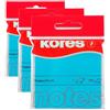Kores - Foglietti Adesivi Blu Neon, Note Adesive per Scuola e Ufficio, 75 x 75 mm, Confezione da 1 Blocchetto con 100 Fogli