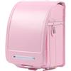 Star-Wind Ransel Randoseru automatico Giapponese Borse di Scuola per ragazzi ragazze Senior PU pelle leggera Pioggia Copertura, Rosa, giapponese