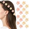 Amabro Mini artigli per capelli a forma di fiore, 16 pezzi, piccoli fermagli per capelli con strass e cristalli, per ragazze e donne, per spose, chignon, piccoli chignon per matrimoni, feste, uso