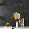 Arthome WALL DECOR Arthome Adesiva Carta da parati Nera,44cmx10m Coccodrillo Testurizzato Autoadesiva carta di Pelle Rimovibile Carta da Parati Impermeabile Vinile Wrap carta pelle di Alligatore per mobili