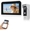OBO HANDS WiFi Tuya Videocitofono per Casa Intelligente Videocitofono per Porta Touch Screen 1080P HD 7 Pollici Colore con Telecamera Campanello cablata 120¡ã