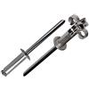 DOJA Industrial | Rivetti Testa a Fiore | 4,8 x 17 mm | 250 Pezzi | Ribattini per Kit Rivettatrice Pneumatica e Manuale | Fissaggio Lamiera Alluminio, Targa (Auto e Moto) e Materiali in Metallo