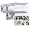 RERI Set di occhielli con attrezzi 80 set Silver Φ14mm pinza per occhielli set di occhielli con strumento di installazione per lacci, abbigliamento, zaino, pelle per scarpe