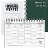 KAÏDENSÏ Agenda 2023 2024 Giornaliera Settimanale - Weekly Planner Settembre 2023 - Agosto 2024 12 Mesi con Copertina Morbida Verde - Planning da Tavolo, 16,5 x 24 cm