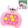 Ycaaeo Pop It Elettronico,Light Up Pattern Popping Games,Quick Push Bubble Game,Pop It Fidget Quick Push Bubbles Game Giocattoli Sensoriali Divertenti Regalo per Bambini e Adulti (Rosa)