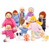 Homethrive Famiglia di Bambole di Legno Set Famiglia di 8 Persone con Gatto e Cane Figure per Casa Delle Bambole Accessori Casa Delle Bambole Decorazioni Natalizie per la Casa