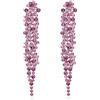 Ever Faith Orecchini in Cristallo Art Deco da Sposa, Orecchini Lunghi a Candelabro da Donna per Sposa, Largo, Cristallo