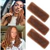 XIIMENALU Afro Kinky Curly Braiding Bulk Hair For Mini Twists Afro Kinkys Bulk Synthetic Hair Cuban Twist Hair Soft Locs Micro Spring Twist For Dreadlocks Loc Repair (30#, 14 Inch (Pack of 3))