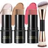 Hilareco 3 Pezzi Contouring Viso Stick, Sfumature Con Crema Fard Stick, Illuminante Viso E Bronzer Contour, Facile Scolpire Le Guance Effetto Opaco E Luminoso per Il Trucco Del Viso (Neutral,#01+#09+#12)