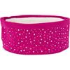 styleBREAKER Fascia donna in maglia fine con strass,Lampone | Fascia elastica con fodera in pile termico, circonferenza fino a 59 cm. Materiale caldo, lavaggio a mano.