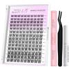 VEYESBEAUTY Ciglia Finte Kit Laminazione Ciglia Kit Newbie's Five-Second Extension Ciglia Finte Ciuffetti Kit Lash Extension Kit Con Bond e Dispositivo Di Rimozione (LuxeBold kit, 8-16mm)