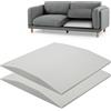 LIROPAU Gommapiuma Cuscino per Divano, Gommapiuma per Imbottitura Cuscini Divani, Poltrone Alta Densità 40, Lastra Gommapiuma Comfort Elevato, Schiuma di Riparazione Divano, 50 x 50 x 5 CM (2, Quadrato)