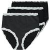 Ulla Popken 3 Pezzi, Maxi Lettera, Pizzo e Pois 830465 Intimo, Nero, 58-60 Donna