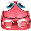 Waimea SCHREUDERS SPORT per Bambini Waimea Cuffia da Nuoto in Silicone Pesce con Occhiali, Bambino, Waimea, Fuchsia/White/Black/Light Blue, Universale