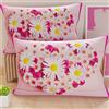 PETTI Artigiani Italiani - Federe Cuscini Letto, Coppia di Federe 50x80 cm, Federa Copricuscino, Federe in Microfibra Anallergica, Made in Italy, Federe Floreale Rosa