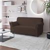Italian Bed Linen Copridivano FASHIONABLE Estensibile da 120 a 160 cm - Salvadivano Elasticizzato in Poliestere, Cotone ed Elastan, Protezione Divano 2 Posti - MARRONE