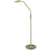 Trio Leuchten Trio Bergamo Piantana, 1 LED, SMD, 3000 K, 1100 Lm, Interruttore a Piede, Touchdimmer, Flessibile, 12 watts, Ottone Opaco