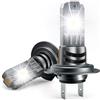 Defvnsy Lampadine H7 LED, 55W 22000ML Brillante Luminosità Lampada con Ventola di, 12V 6500K Bianco Lampadina H7 Luce, Plug and Play Luci LED Auto 1:1 Sostituzione per Alogena (Confezione da 2)