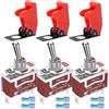 Gebildet Coperchio di Sicurezza Interruttore a Levetta Marino 12VDC 20A Interruttore a Levetta 250VAC 15A Heavy Duty SPST Acceso/Spento 2Pin per Auto Auto Camion Barca