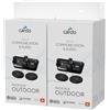 Cardo PACKTALK OUTDOOR Sistema di comunicazione per casco, ottimo per sci, snowboard e ciclismo (nero, Quattro)