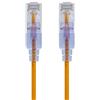 Monoprice 116322 Cavo patch Ethernet Cat6A UTP, 30 AWG, 10 G, in puro rame nudo, antigroviglio, RJ45, serie SlimRun, 0,9 m, giallo, confezione da 10