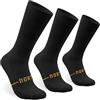 NORTEI Calzini Ciclismo e Corsa Uomo e Donna, Traspiranti, Imbottiti, Calze per Bici, MTB, Spinning, CrossFit, Palestra (L-XL, Nero Pack 3)