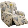 Jaotto Copripoltrona Relax Reclinabile, Fodere 1 Posto Universale, Moderne, con Tasche Lavabile, Coperture per Divano da Massaggio, Foglie Beige