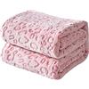 FY FIBER HOUSE Coperta in pile di flanella con stampa leopardata, super morbida, leggera e soffice, per divano, 150 x 200 cm, rosa