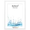 ByMoris Cornice per foto personalizzata 15 x 23 cm in Bianco opaco con vetro acrilico antiriflesso, poster puzzle ritratto cornici in legno