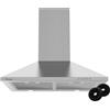 KKT KOLBE | Cappa aspirante 60 cm | Cappa a Parete | Inclinata | Aria di Scarico e Aria di Ricircolo | Acciaio Inossidabile | Funzionamento a Pulsante | PLUS450