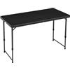 Amazon Basics Tavolo pieghevole rettangolare, 1,2 m, 4 regolazioni di altezza, portatile, con maniglia, per interni ed esterni, leggero, da viaggio, picnic, campeggio, nero, 121,4 x 60,7 x 86,1 cm
