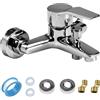 KYYGKY Miscelatore Doccia Esterno Rubinetto Doccia Miscelatore Monocomando a Parete Rubinetto Bagno Miscelatore Bagno Rubinetto Vasca Da Bagno Rubinetti Bagno Per Bagno Cucina Lavabo Lavanderia （G ½）