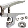 RERI Set di pinze per occhielli con set di occhielli e strumento 80 pezzi Nero Ø14mm Set di occhielli con strumento di regolazione per pubblicità esterna, lacci, abbigliamento, zaino, pelle per scarpe