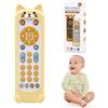 Ballery Telecomando Giocattolo per Bambini, Baby TV Telecomando Giocattolo per Neonati con Luce e Suono, Inglese/Francese/Spagnolo, Giocattoli Educativi Regalo per Bambini 6-18 Mesi (Gatto)