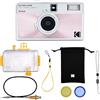 KODAK EKTAR H35N Half Frame Film Camera Kit Premium, 35 mm, riutilizzabile, senza messa a fuoco, lampadina, filtro a stella, obiettivo rivestito (pellicola e batteria AAA non incluse) (Rosa smaltato)