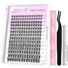 VEYESBEAUTY Ciglia Finte Kit Laminazione Ciglia Kit Newbie's Five-Second Extension Ciglia Finte Ciuffetti Kit Lash Extension Kit Con Bond e Dispositivo Di Rimozione (Dreamy kit, 8-16mm)