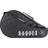 Raquex Elite - Custodia per Racchetta da Padel - Nera o Blu, per 1 Racchetta. Borsa da padel trapuntata in pelle sintetica, per uomo e donna, imbottita, regalo di lusso (Nero)