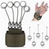 zalati Finger Strengtheners Finger Exerciser Resistance Band Stretcher per allenamento della forza, allenamento di estensione della flessione delle dita, nero, 9,1 kg