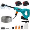 DriSubt Rondella ad alta pressione a batteria 6 in 1, ricambio per batteria Makita da 18 V, con 2 batterie da 3000 mAh e caricabatterie, max 1,8 Mpa idropulitrice portatile per auto, casa, prato, giardino