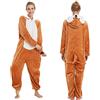 Desshok Costume da Mangusta in Cosplay, Pigiama Intero Animale per Donna e Uomo, Pigiama Onesie in Flanella Invernale, Animale Kigurumi Pigiama Intero per Halloween Natale Carnevale