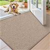Color&Geometry Color G Zerbino 43.5x75cm, Raccoglitore di Sporcizia Zerbino Ingresso Interno Lavabile, Assorbente Zerbino Ingresso Esterno per Ingresso, Balcone, Animali e Cani (Cachi)