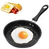 RANJIMA Mini padella, Ø 12 cm, piccola padella antiaderente a induzione con manico resistente al calore, antiaderente padella per uova fritte portatile, padella per campeggio, cottura a induzione