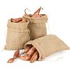 La Cordeline 3 sacchetti portaoggetti in tela iuta, 21 x 25 cm, riutilizzabile, per verdure, stoccaggio aglio, scalogno