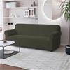 Italian Bed Linen Copridivano FASHIONABLE Estensibile da 170 a 230 cm - Salvadivano Elasticizzato in Poliestere, Cotone ed Elastan, Protezione Divano 3 Posti - TORTORA