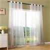 Gardinenbox Tenda trasparente con occhielli, in voile, 2 pezzi, 245 x 140 cm, grigio, 204202